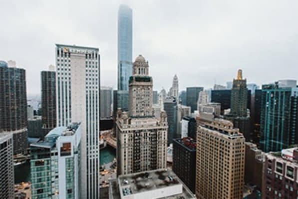 Picture of a dense city skyline